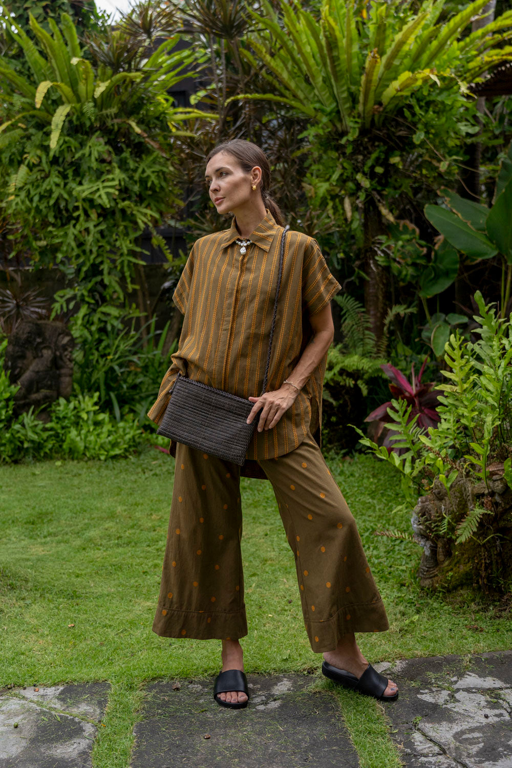 Zahra Shirt - Handwoven Leaves