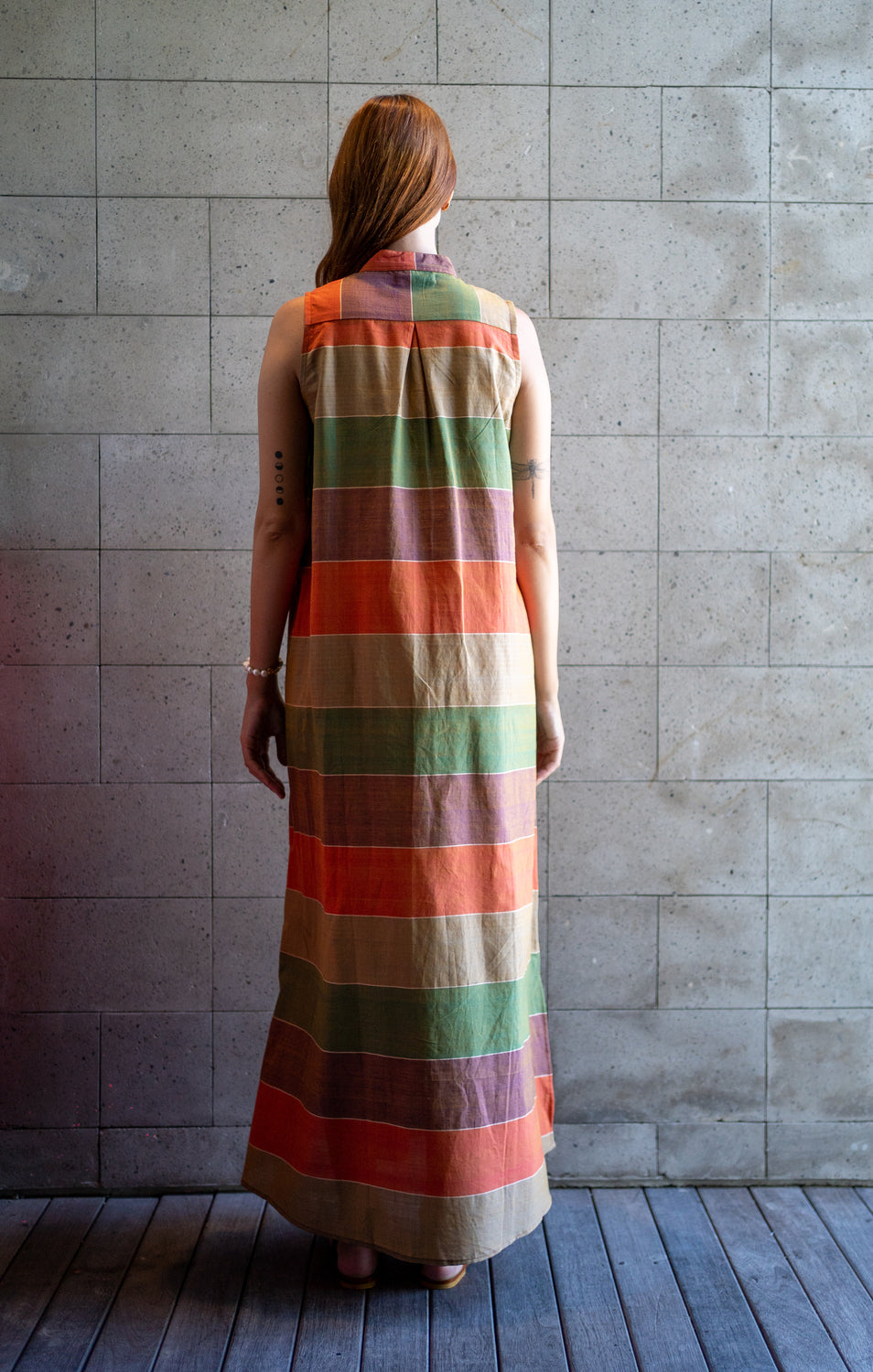 Malabar Cover-up - Handwoven Macro Stripe