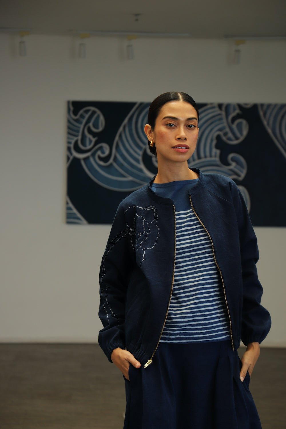 London Bomber Jacket Hand Embroidered