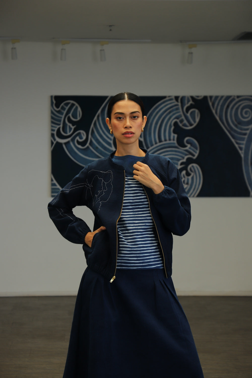 London Bomber Jacket Hand Embroidered