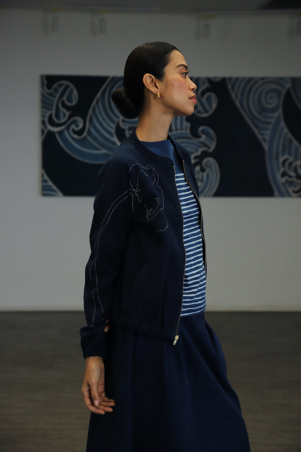 London Bomber Jacket Hand Embroidered