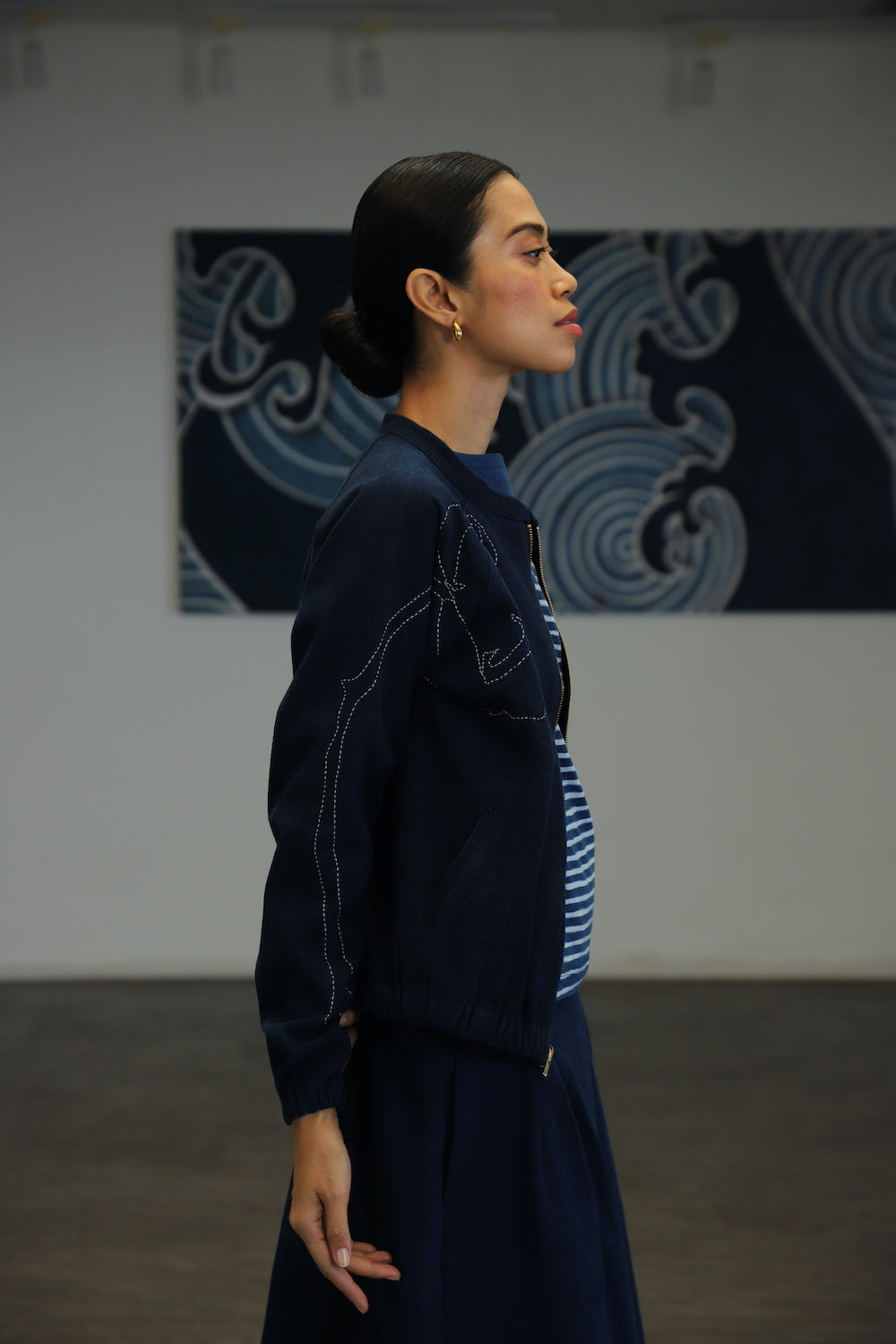 London Bomber Jacket Hand Embroidered