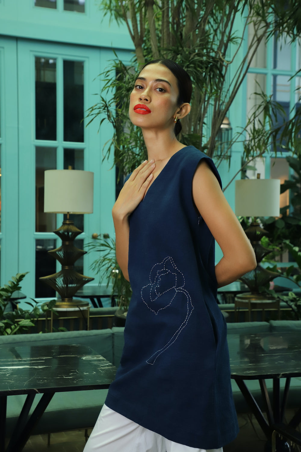 Tokyo Tunic Hand Embroidered