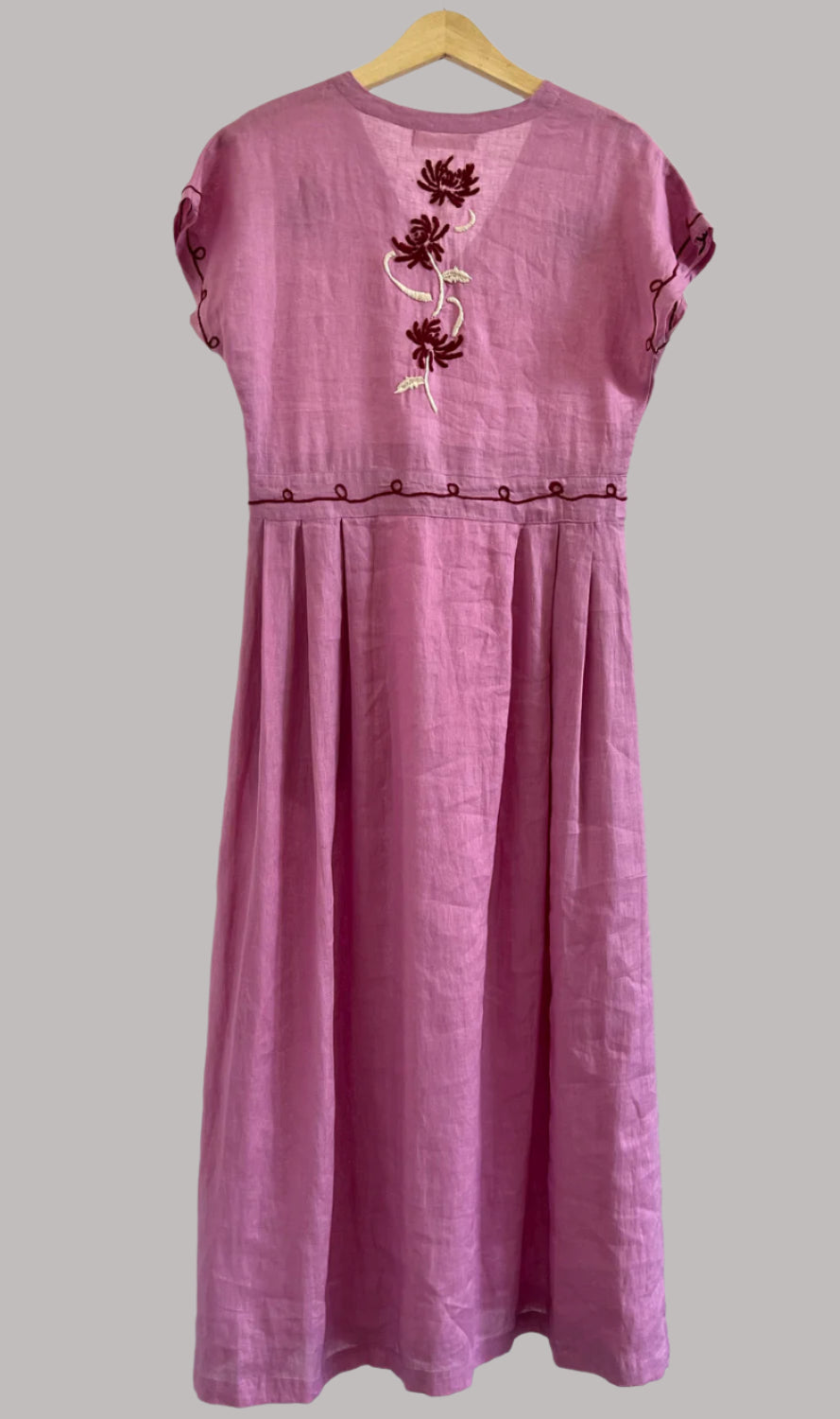 Kusum Dress Hand-Embroidered with love - Mauve