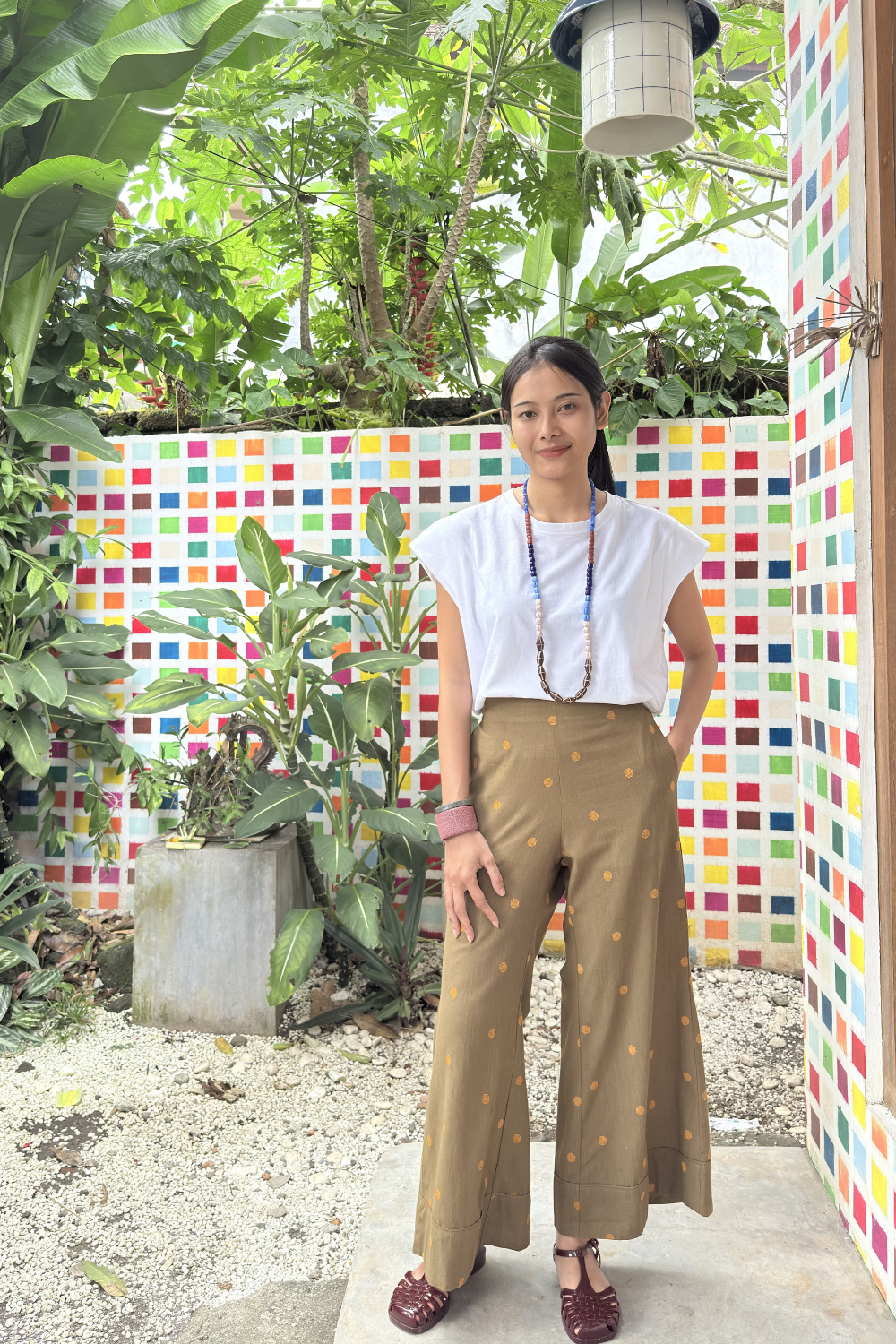 Ale Trousers - Handwoven Dots