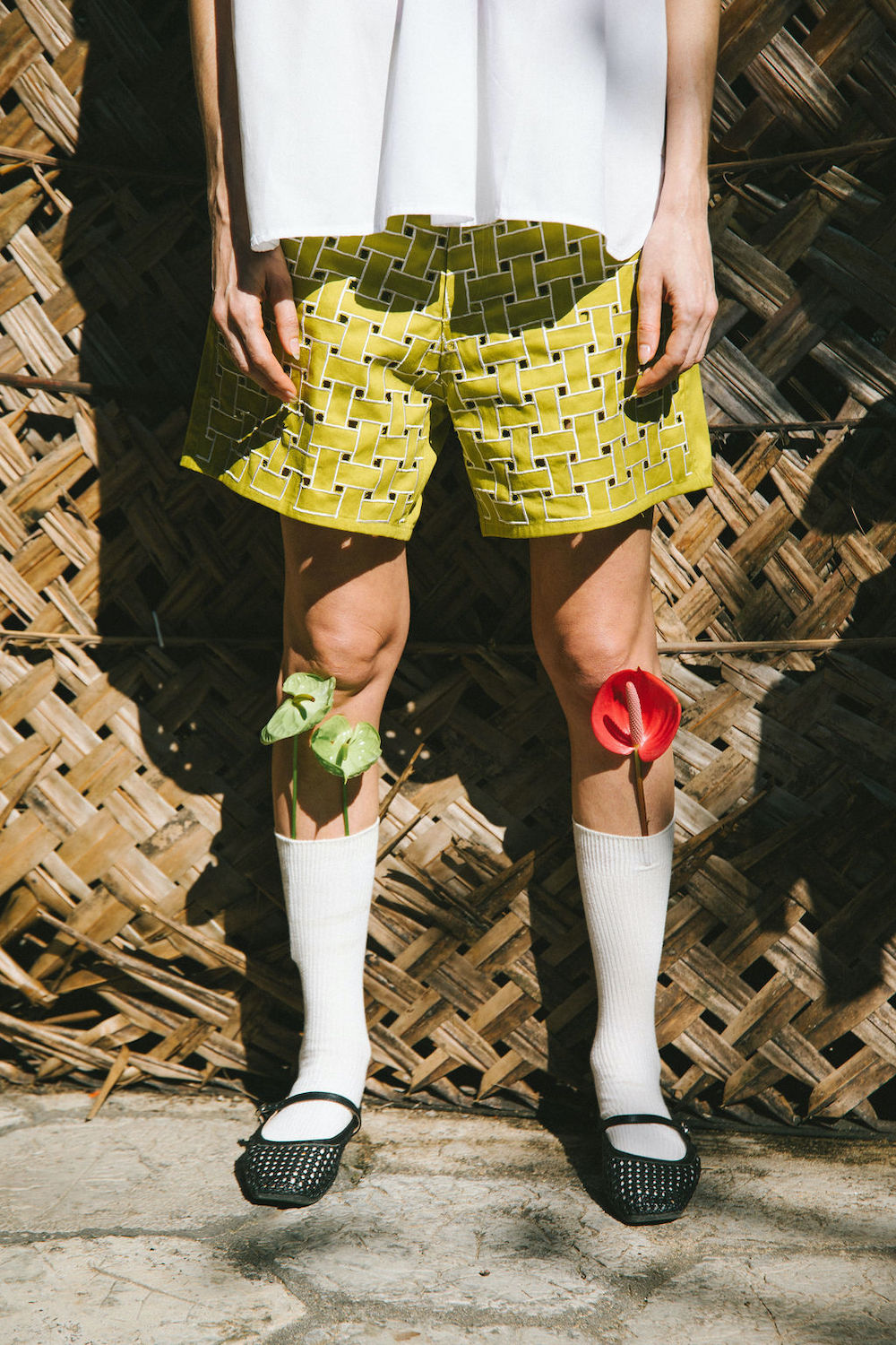 Olive bermuda Shorts - Woven Stories