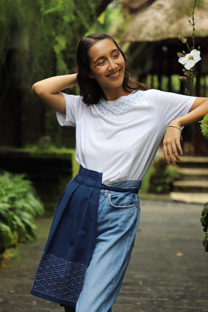 The Crop Tee - Hand embroidered
