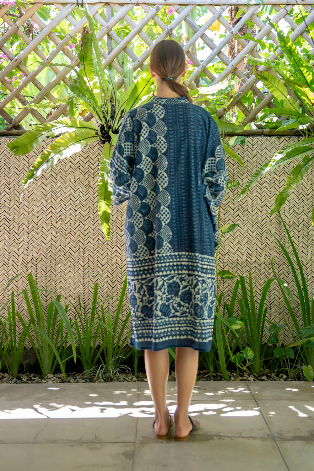 Tara Kaftan - Block Print Indigo