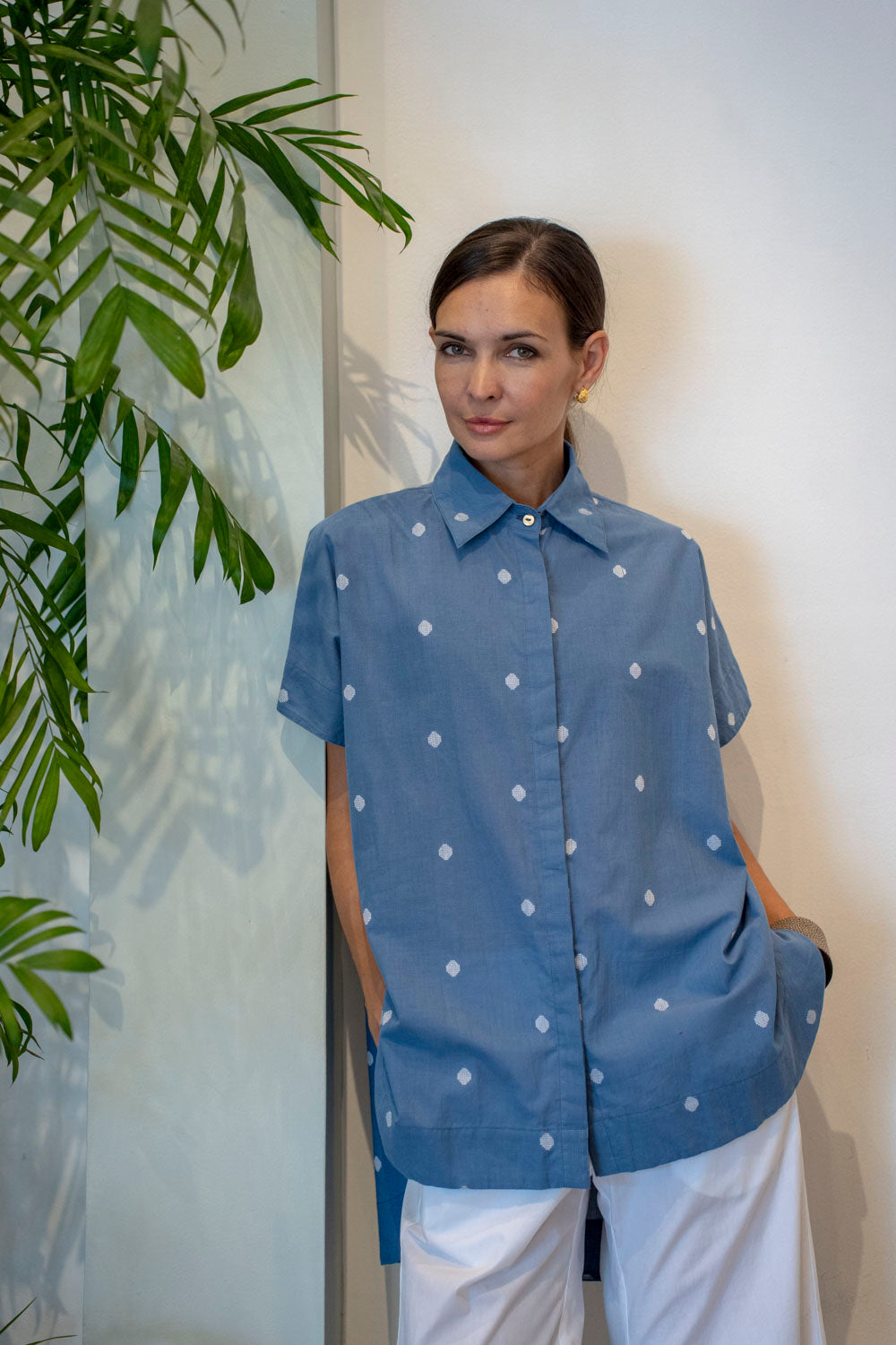 Zahra Shirt - Handwoven Dot