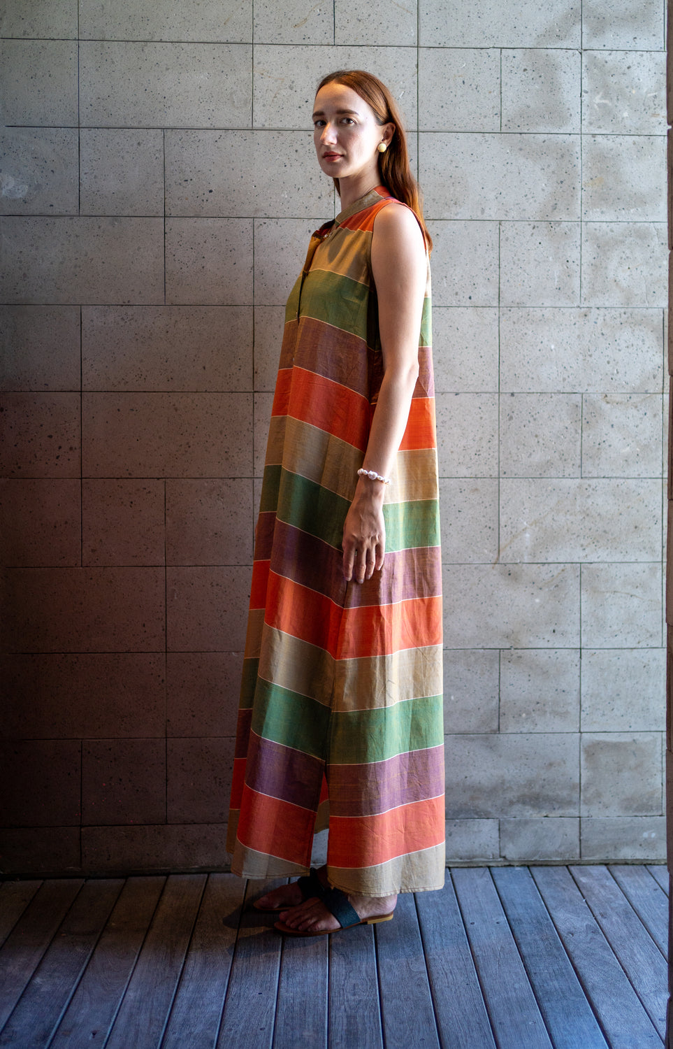 Malabar Cover-up - Handwoven Macro Stripe