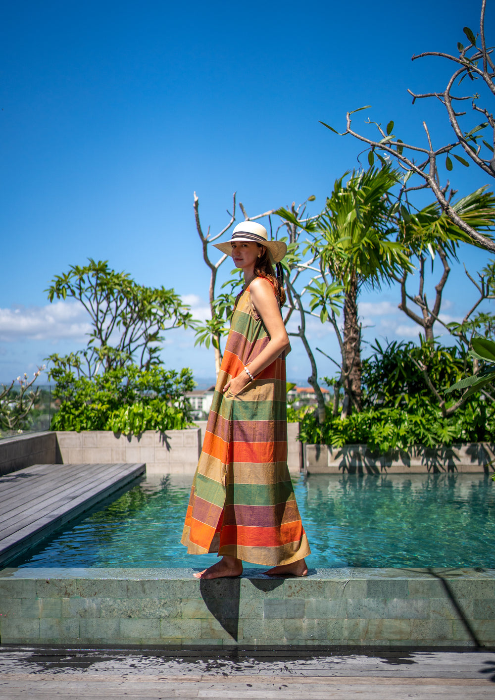 Malabar Cover-up - Handwoven Macro Stripe