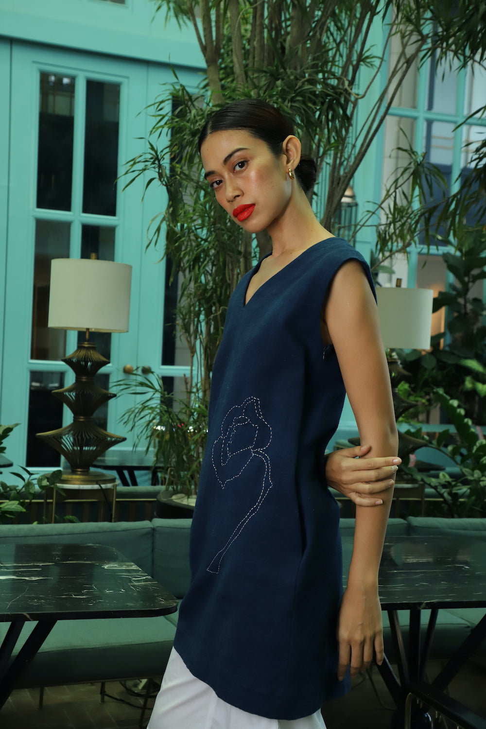 Tokyo Tunic Hand Embroidered
