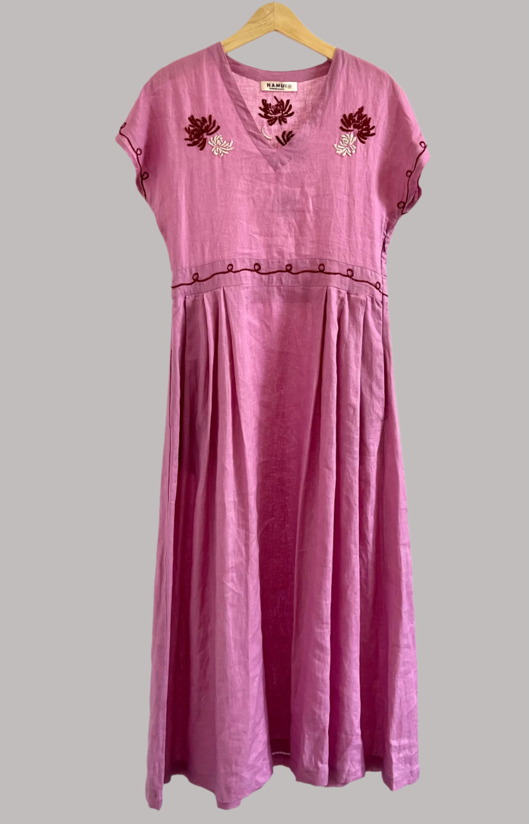 Kusum Dress Hand-Embroidered with love - Mauve
