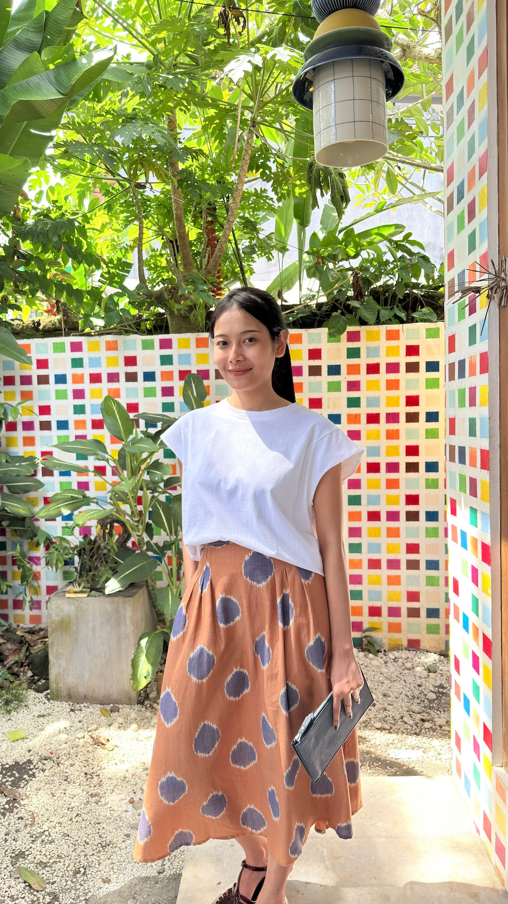 Solo Skirt - Double Ikat Dots