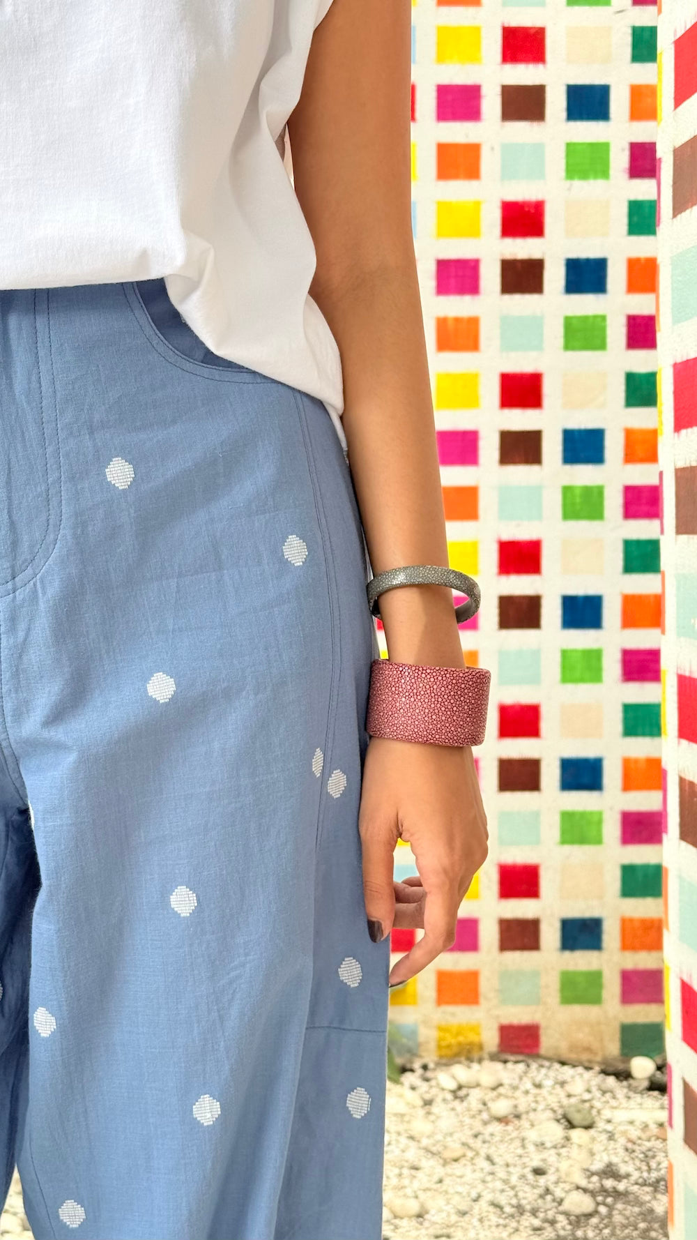 Puskar Trousers - Handwoven Dot