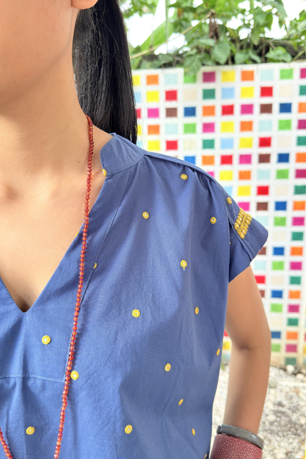 Arya Top - Mirror Embroidery