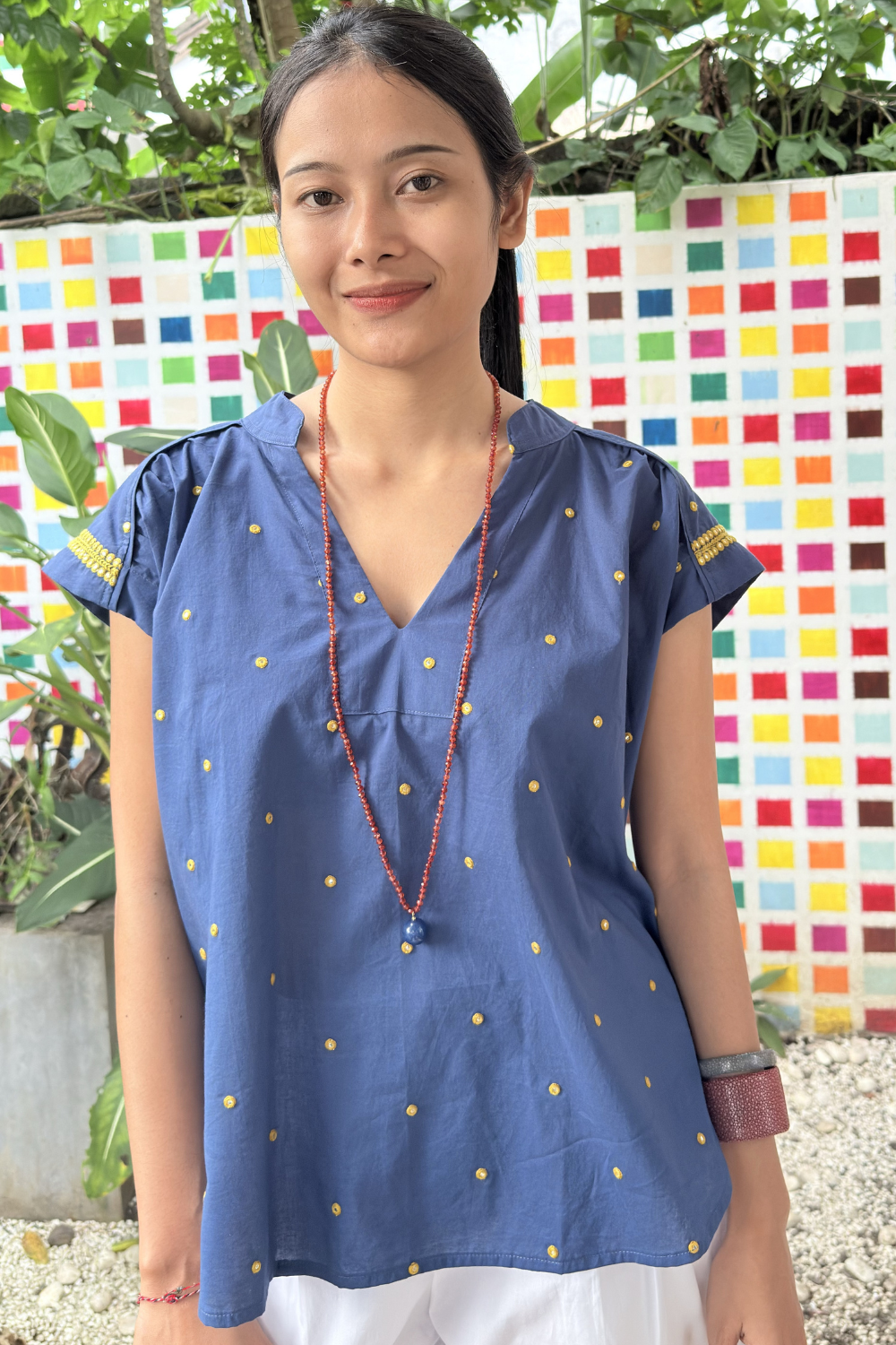 Arya Top - Mirror Embroidery