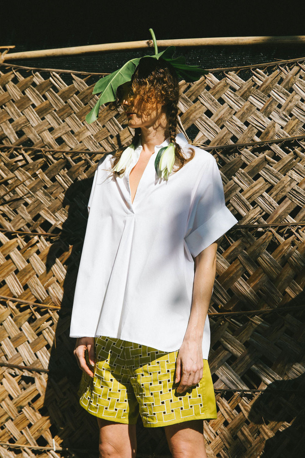 Olive bermuda Shorts - Woven Stories