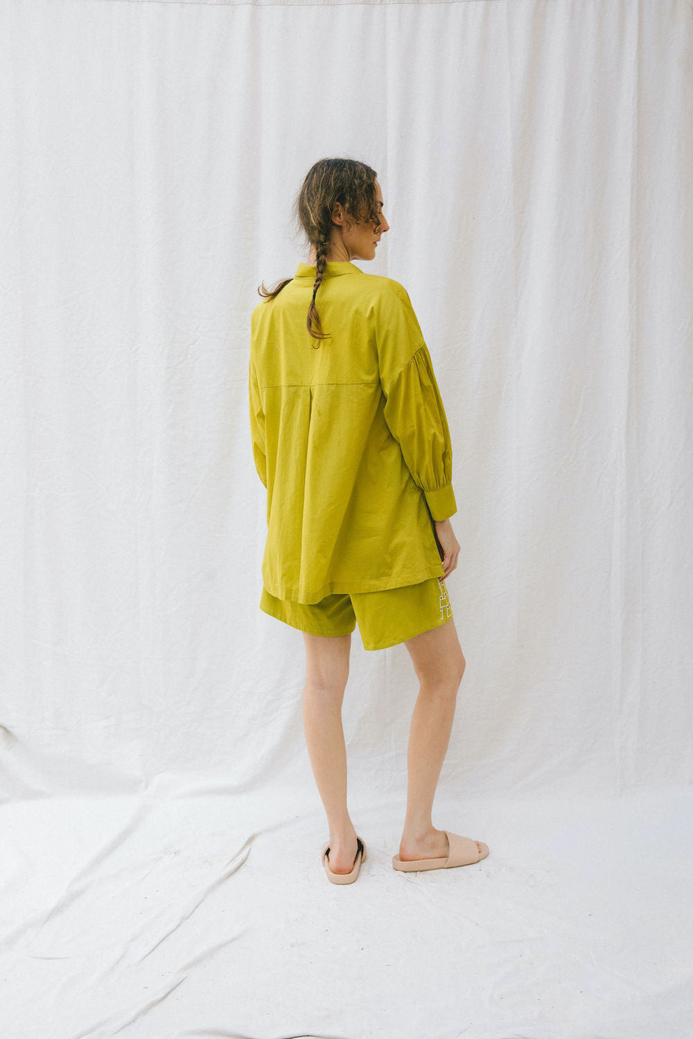 Olive bermuda Shorts - Woven Stories