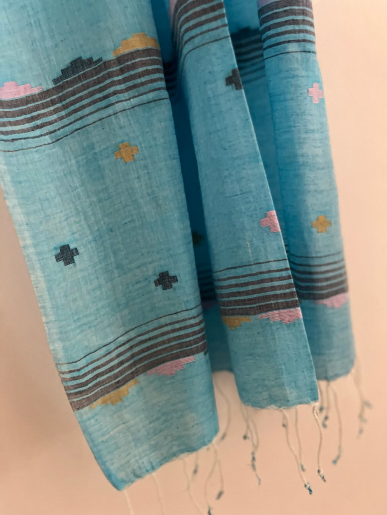 Handloom Scarves Jamdani technique
