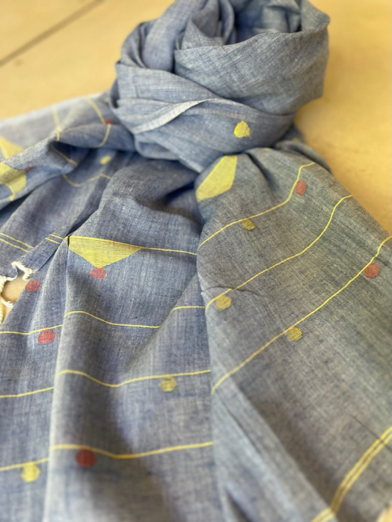 Handloom Scarves Jamdani technique