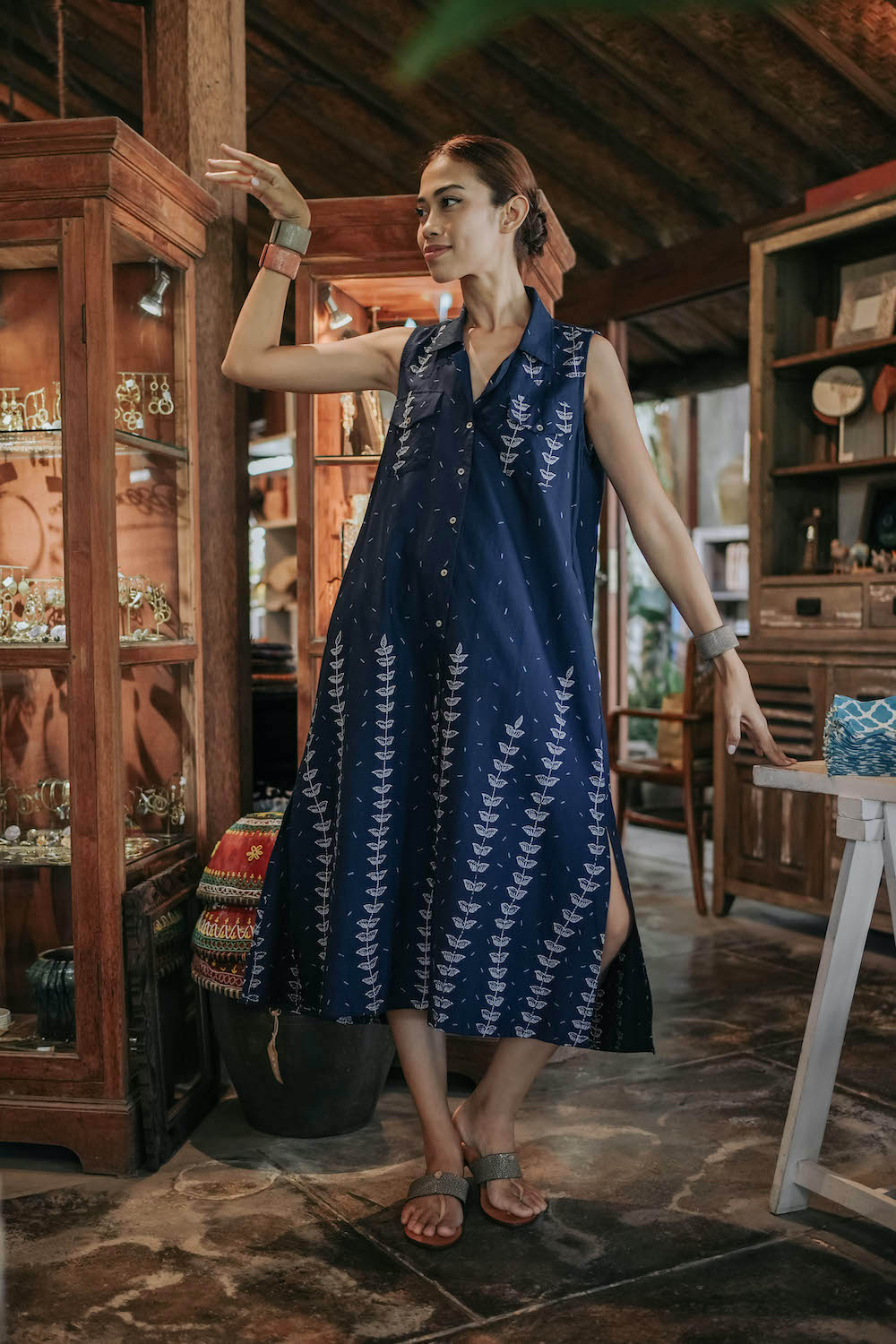 The Malia Dress - Hand Painted Batik Tulis