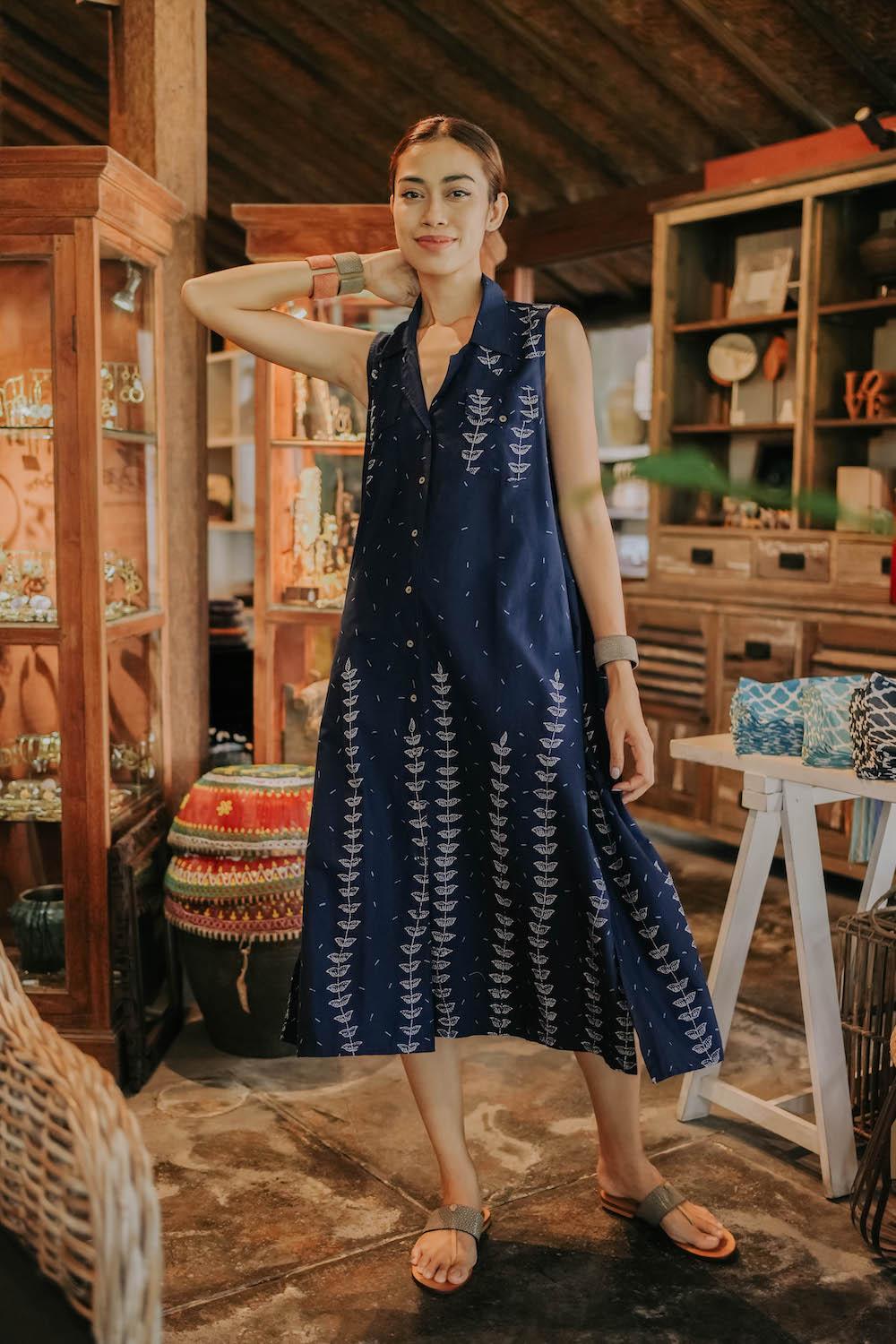 The Malia Dress - Hand Painted Batik Tulis