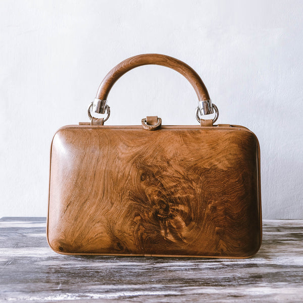 Jati Square Bag - Handmade with Teak Wood