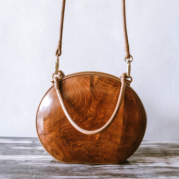 Jati Cross Body Bag - Handmade with Teak Wood